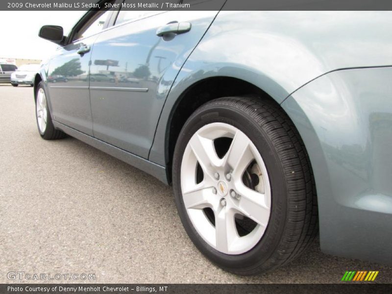 Silver Moss Metallic / Titanium 2009 Chevrolet Malibu LS Sedan