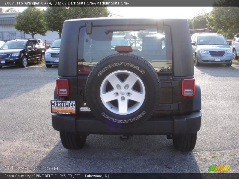 Black / Dark Slate Gray/Medium Slate Gray 2007 Jeep Wrangler X 4x4