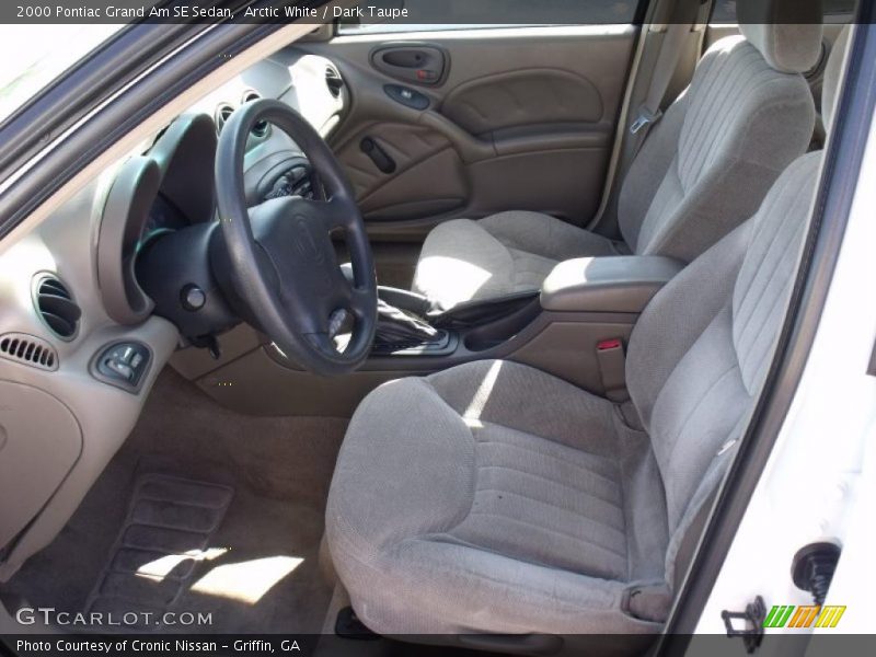 Arctic White / Dark Taupe 2000 Pontiac Grand Am SE Sedan