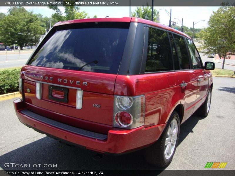 Rimini Red Metallic / Ivory 2008 Land Rover Range Rover V8 HSE