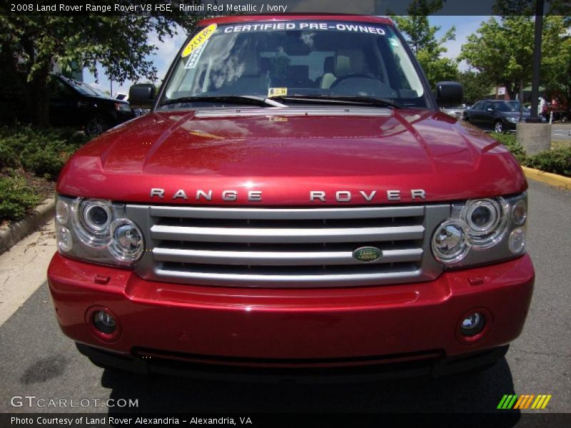 Rimini Red Metallic / Ivory 2008 Land Rover Range Rover V8 HSE