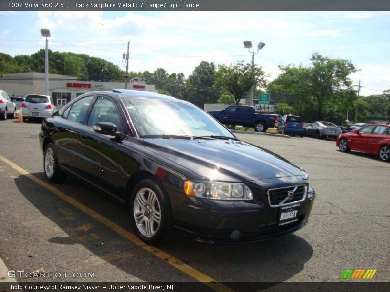 Black Sapphire Metallic / Taupe/Light Taupe 2007 Volvo S60 2.5T