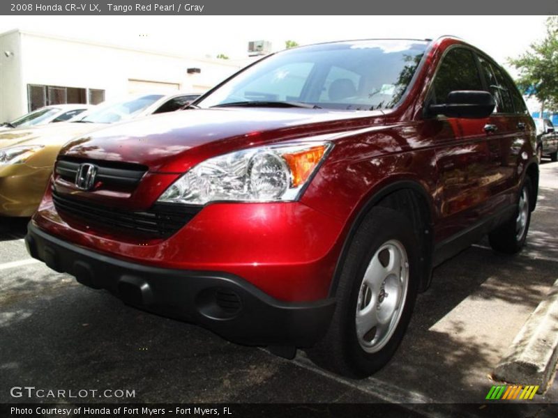 Tango Red Pearl / Gray 2008 Honda CR-V LX