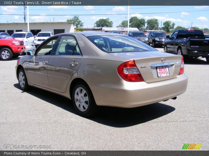 Desert Sand Mica / Taupe 2002 Toyota Camry LE