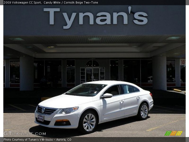 Candy White / Cornsilk Beige Two-Tone 2009 Volkswagen CC Sport