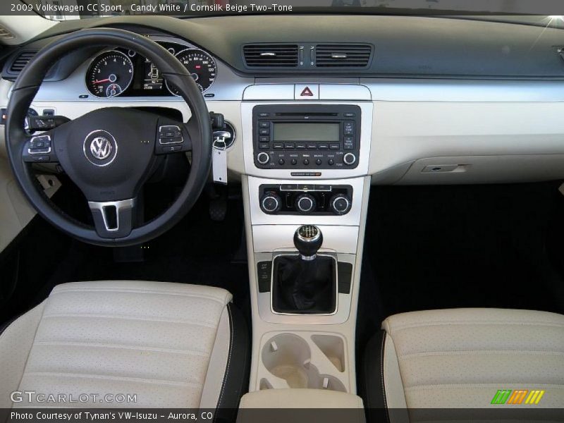Candy White / Cornsilk Beige Two-Tone 2009 Volkswagen CC Sport
