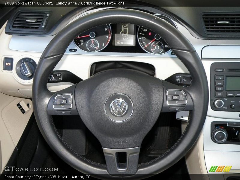 Candy White / Cornsilk Beige Two-Tone 2009 Volkswagen CC Sport