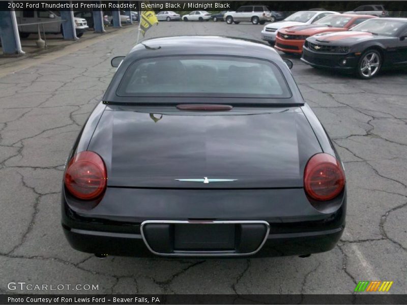 Evening Black / Midnight Black 2002 Ford Thunderbird Premium Roadster