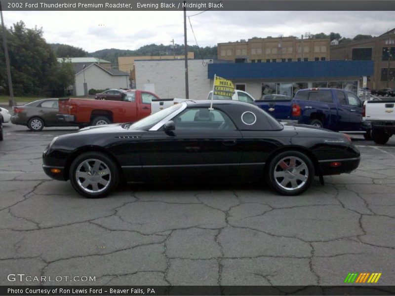 Evening Black / Midnight Black 2002 Ford Thunderbird Premium Roadster