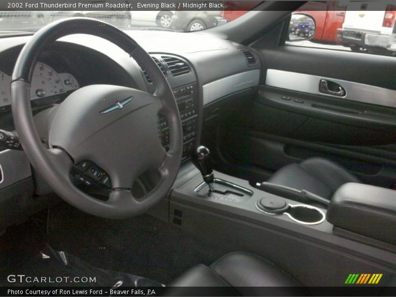 Evening Black / Midnight Black 2002 Ford Thunderbird Premium Roadster
