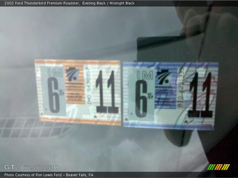 Evening Black / Midnight Black 2002 Ford Thunderbird Premium Roadster