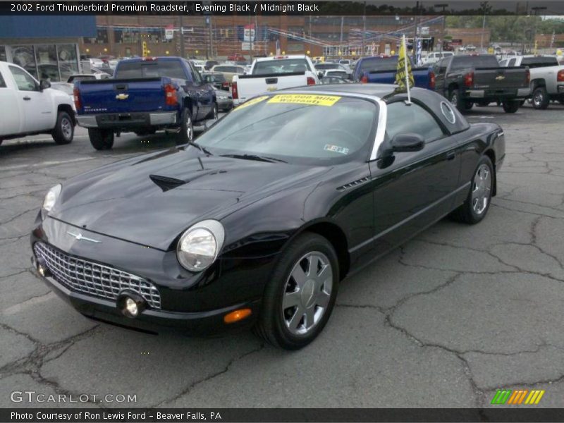 Evening Black / Midnight Black 2002 Ford Thunderbird Premium Roadster