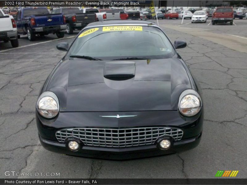 Evening Black / Midnight Black 2002 Ford Thunderbird Premium Roadster