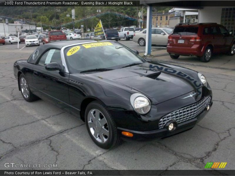 Evening Black / Midnight Black 2002 Ford Thunderbird Premium Roadster