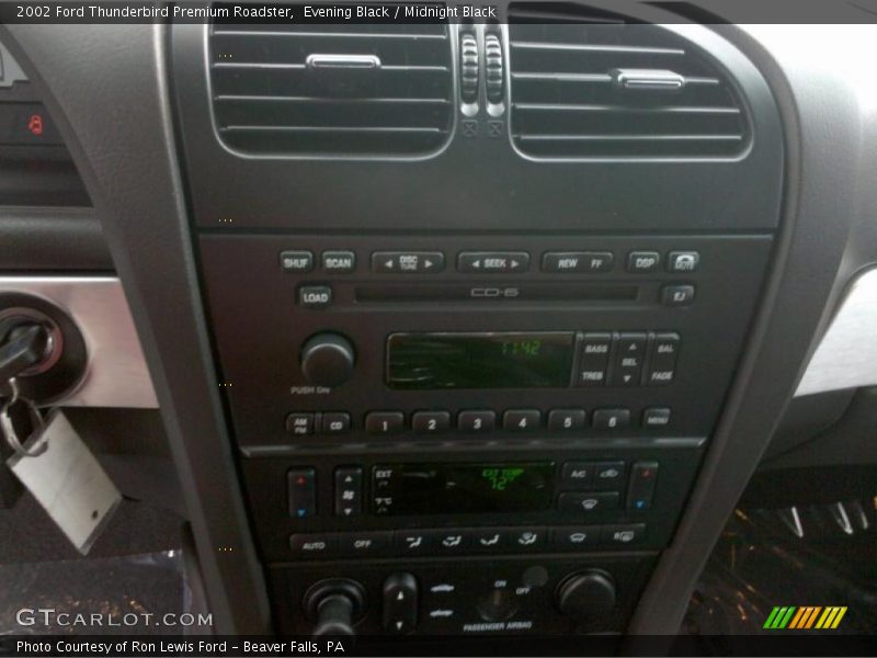 Evening Black / Midnight Black 2002 Ford Thunderbird Premium Roadster