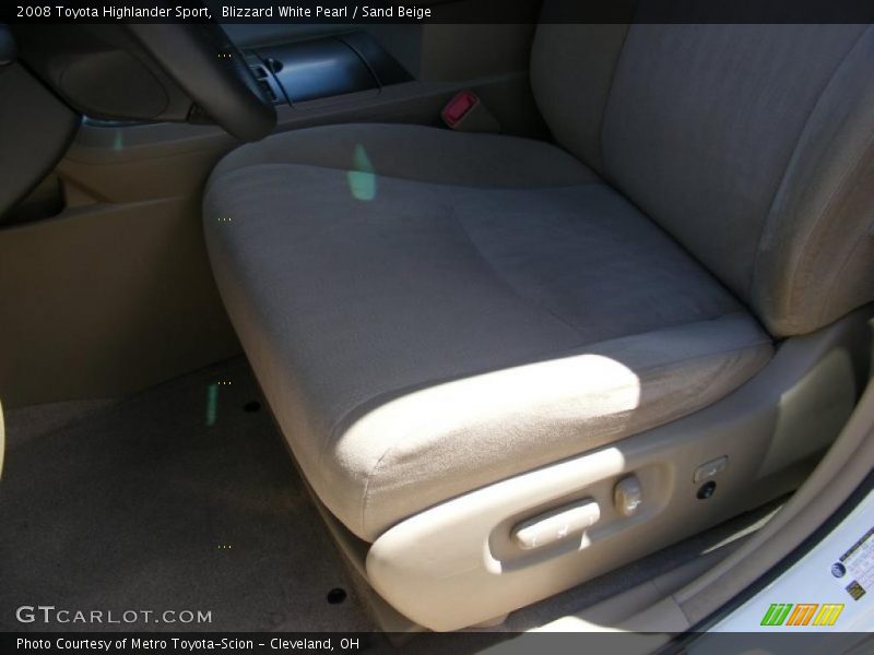 Blizzard White Pearl / Sand Beige 2008 Toyota Highlander Sport