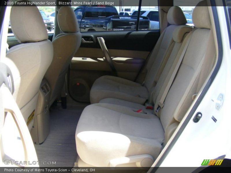 Blizzard White Pearl / Sand Beige 2008 Toyota Highlander Sport