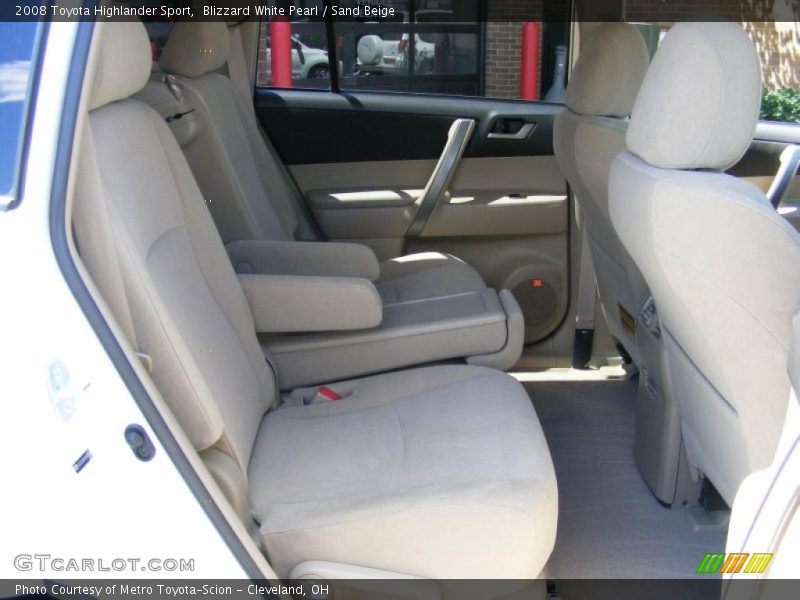 Blizzard White Pearl / Sand Beige 2008 Toyota Highlander Sport