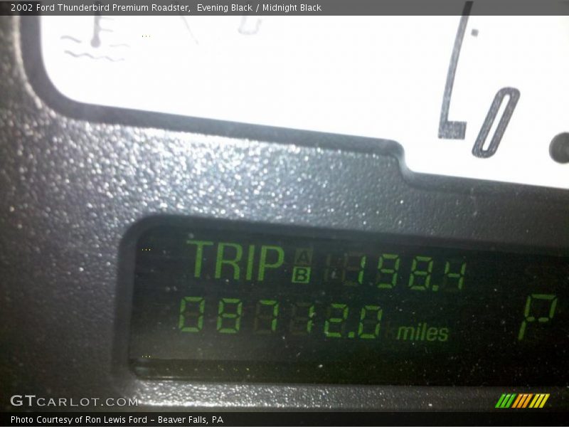 Evening Black / Midnight Black 2002 Ford Thunderbird Premium Roadster