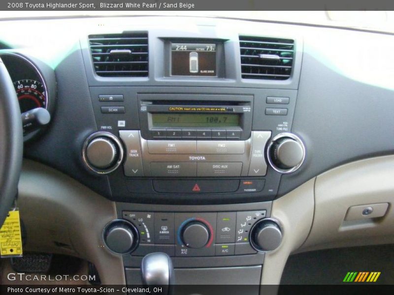 Blizzard White Pearl / Sand Beige 2008 Toyota Highlander Sport
