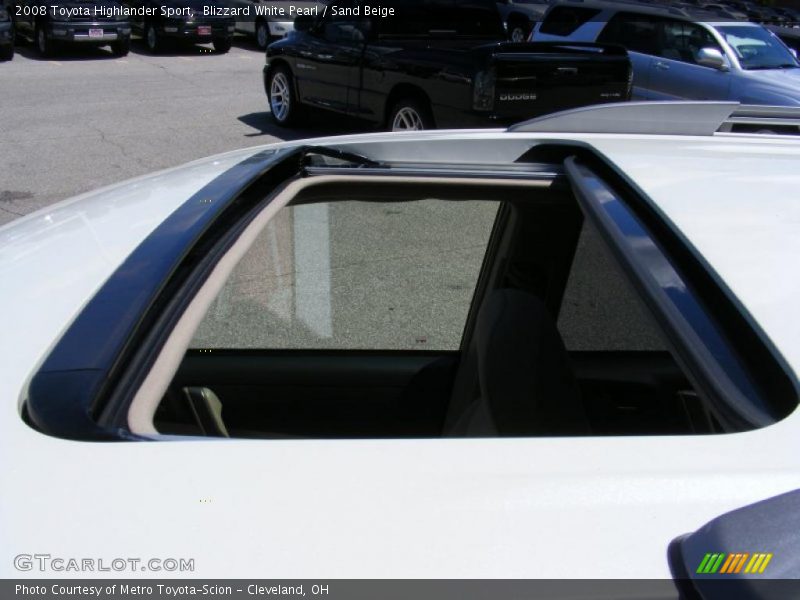 Blizzard White Pearl / Sand Beige 2008 Toyota Highlander Sport