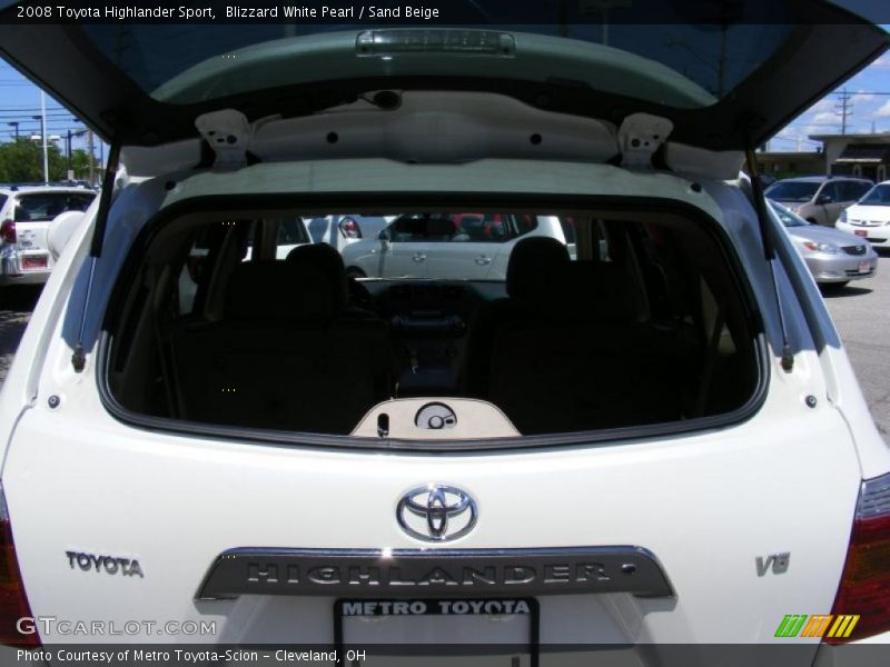 Blizzard White Pearl / Sand Beige 2008 Toyota Highlander Sport