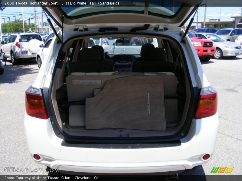 Blizzard White Pearl / Sand Beige 2008 Toyota Highlander Sport