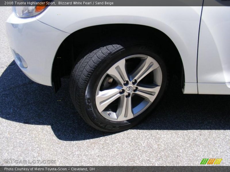 Blizzard White Pearl / Sand Beige 2008 Toyota Highlander Sport