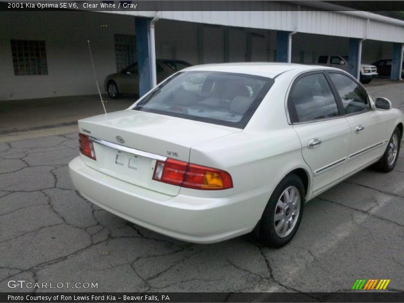 Clear White / Gray 2001 Kia Optima SE V6