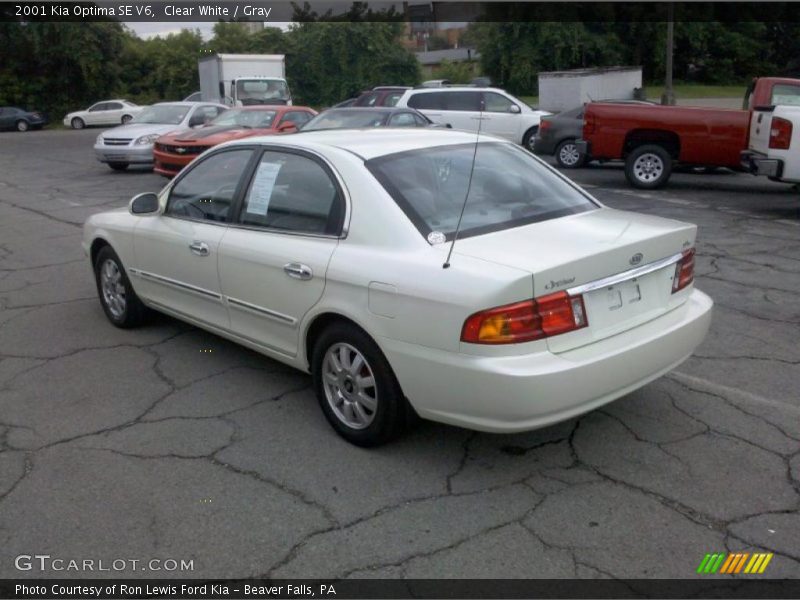Clear White / Gray 2001 Kia Optima SE V6