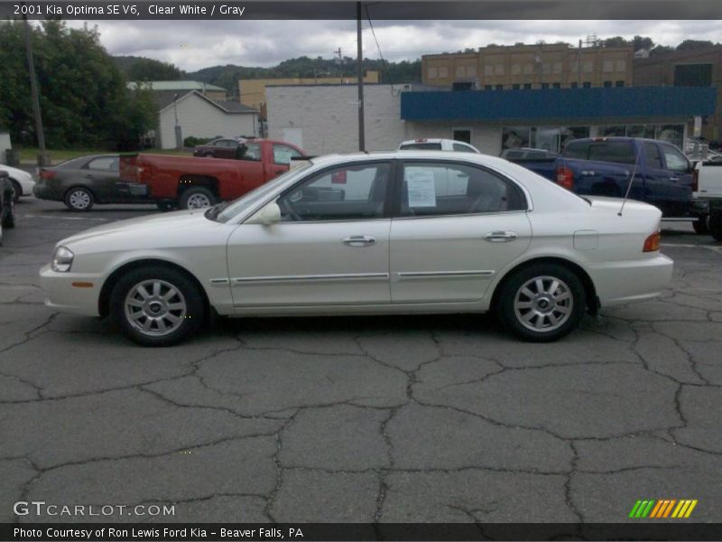 Clear White / Gray 2001 Kia Optima SE V6