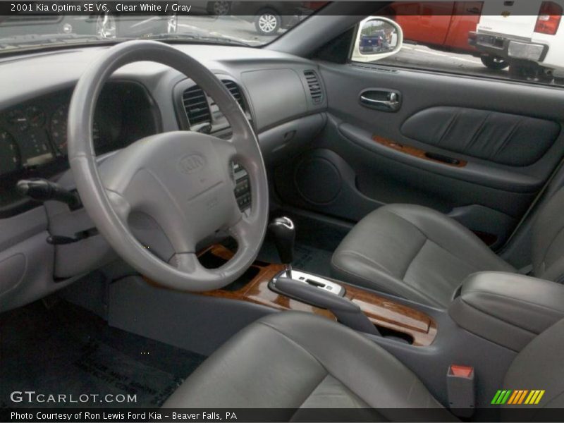 Clear White / Gray 2001 Kia Optima SE V6