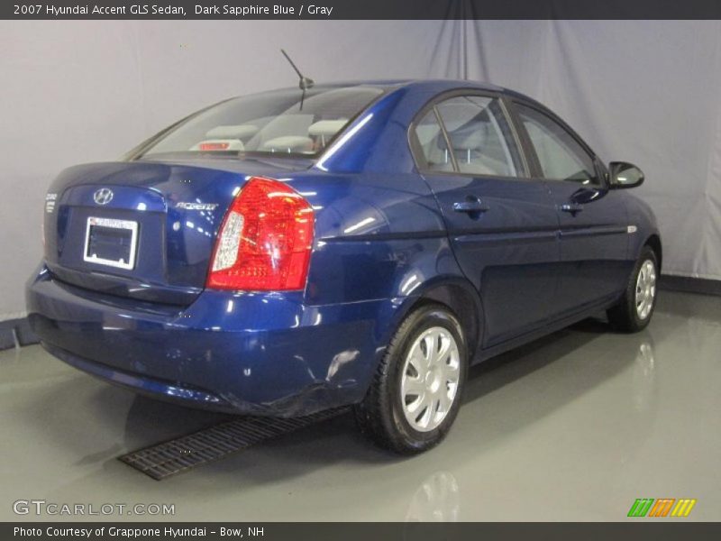 Dark Sapphire Blue / Gray 2007 Hyundai Accent GLS Sedan