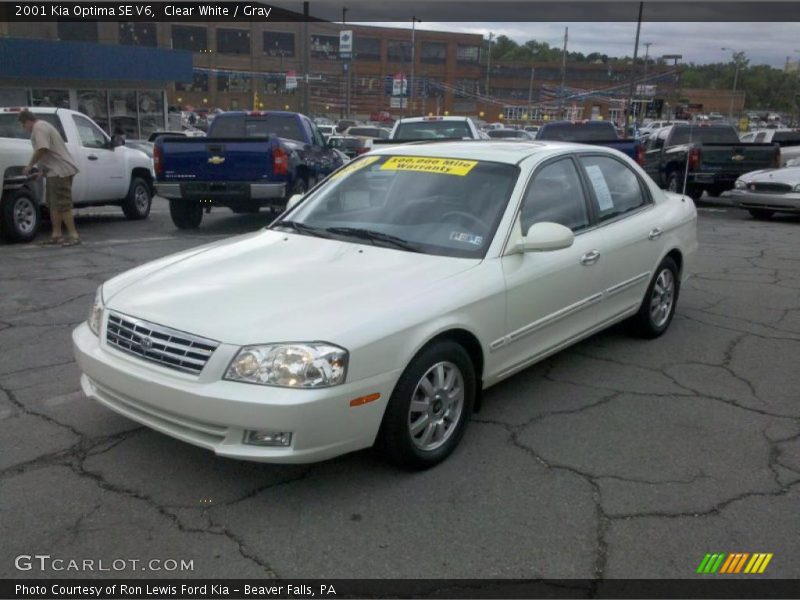 Clear White / Gray 2001 Kia Optima SE V6