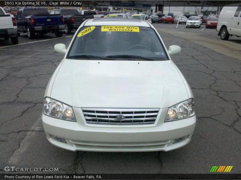 Clear White / Gray 2001 Kia Optima SE V6