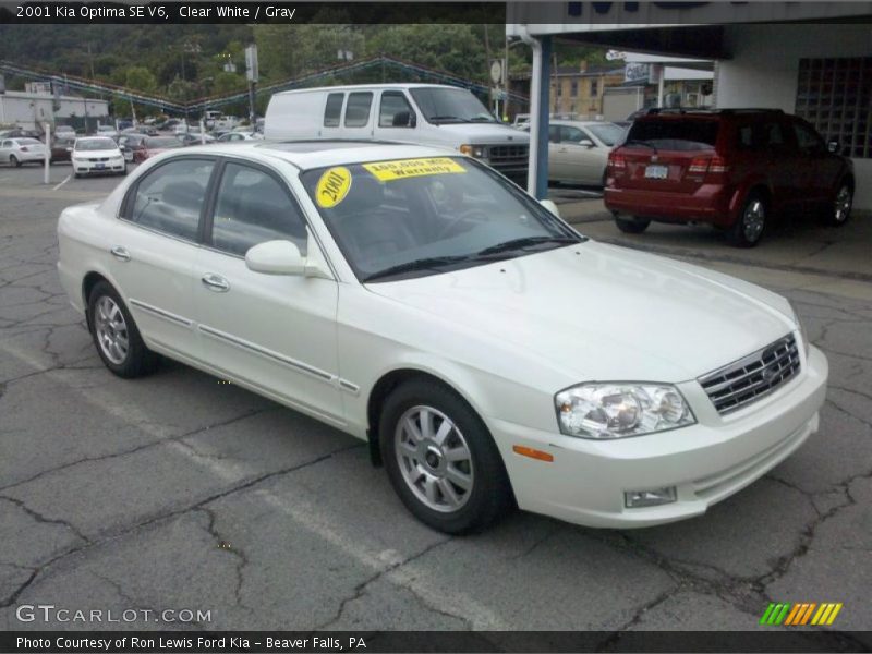 Clear White / Gray 2001 Kia Optima SE V6
