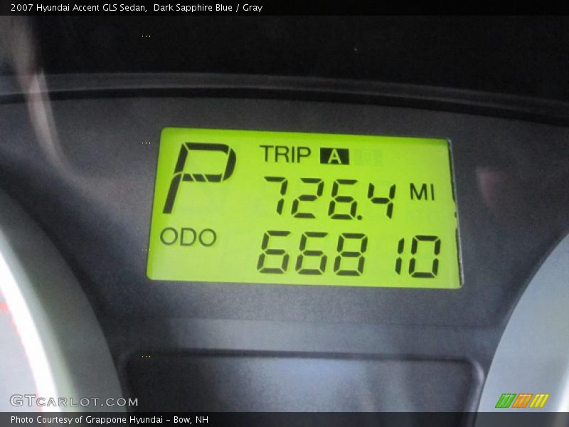 Dark Sapphire Blue / Gray 2007 Hyundai Accent GLS Sedan