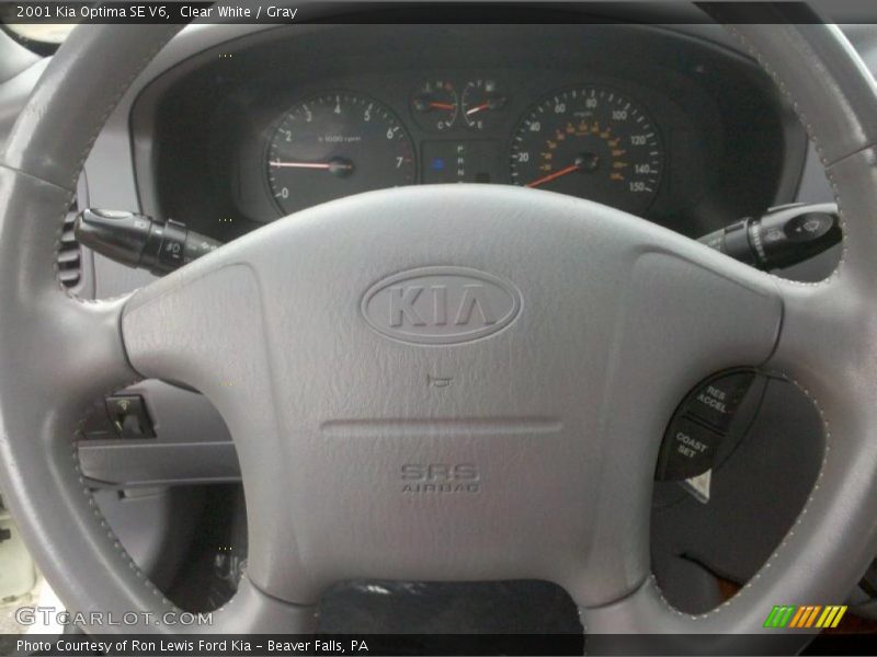 Clear White / Gray 2001 Kia Optima SE V6