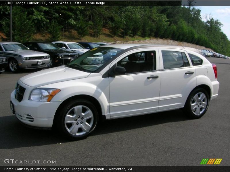 Stone White / Pastel Pebble Beige 2007 Dodge Caliber SXT
