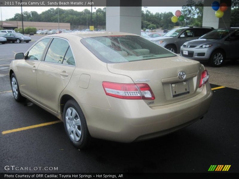 Sandy Beach Metallic / Ash 2011 Toyota Camry LE