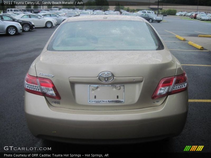 Sandy Beach Metallic / Ash 2011 Toyota Camry LE