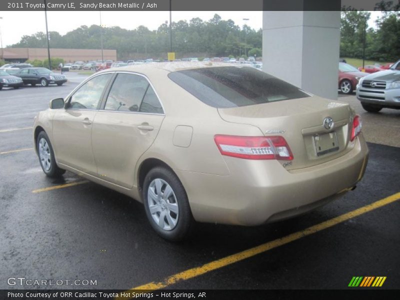 Sandy Beach Metallic / Ash 2011 Toyota Camry LE