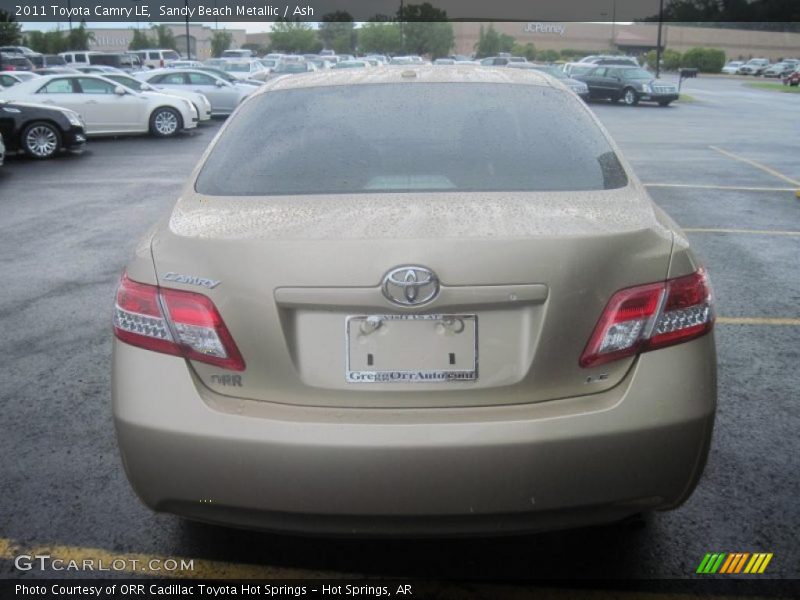 Sandy Beach Metallic / Ash 2011 Toyota Camry LE