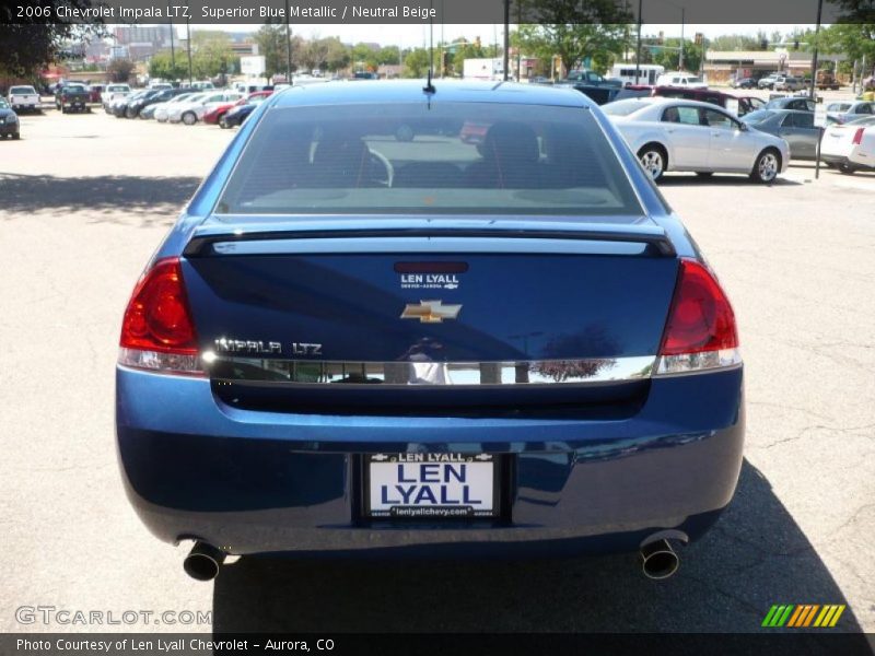 Superior Blue Metallic / Neutral Beige 2006 Chevrolet Impala LTZ