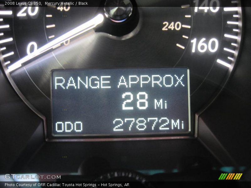 Mercury Metallic / Black 2008 Lexus GS 350