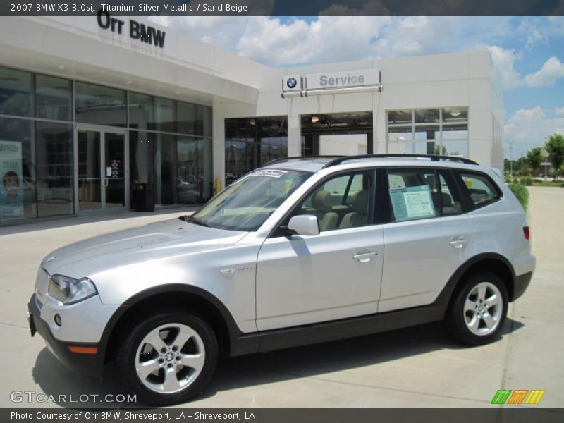 Titanium Silver Metallic / Sand Beige 2007 BMW X3 3.0si