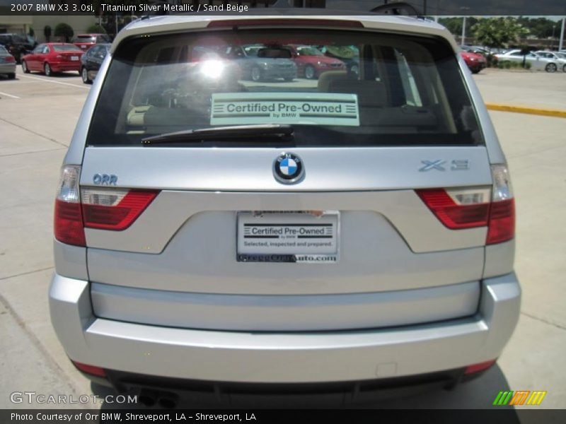 Titanium Silver Metallic / Sand Beige 2007 BMW X3 3.0si