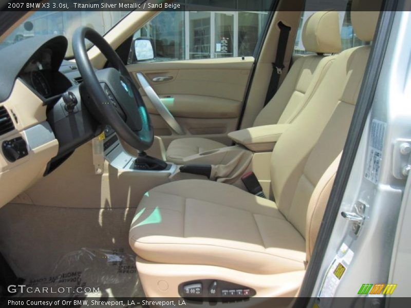 Titanium Silver Metallic / Sand Beige 2007 BMW X3 3.0si