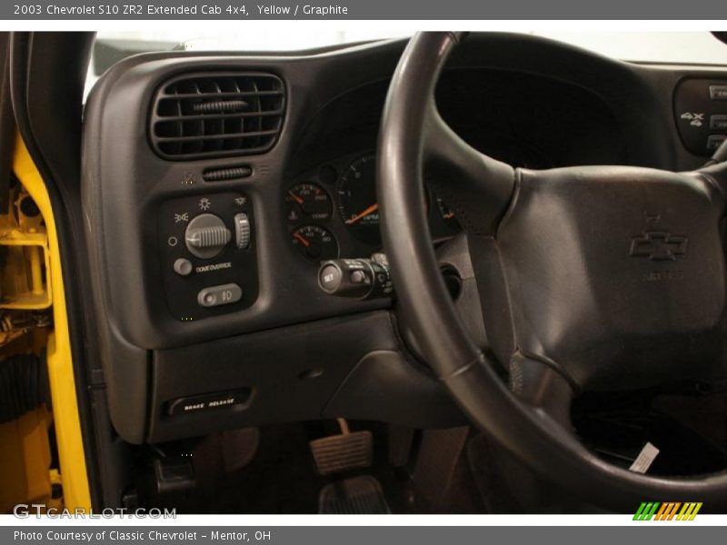 Yellow / Graphite 2003 Chevrolet S10 ZR2 Extended Cab 4x4
