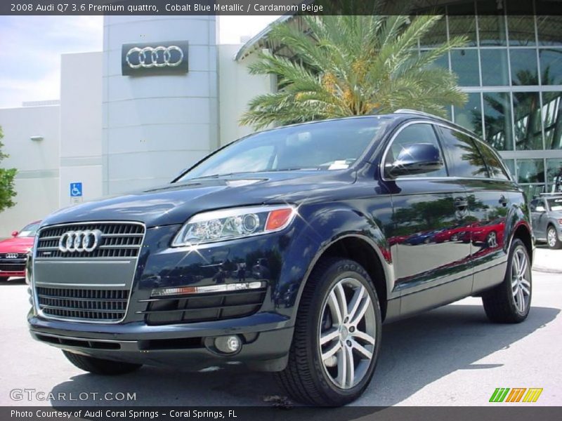 Cobalt Blue Metallic / Cardamom Beige 2008 Audi Q7 3.6 Premium quattro
